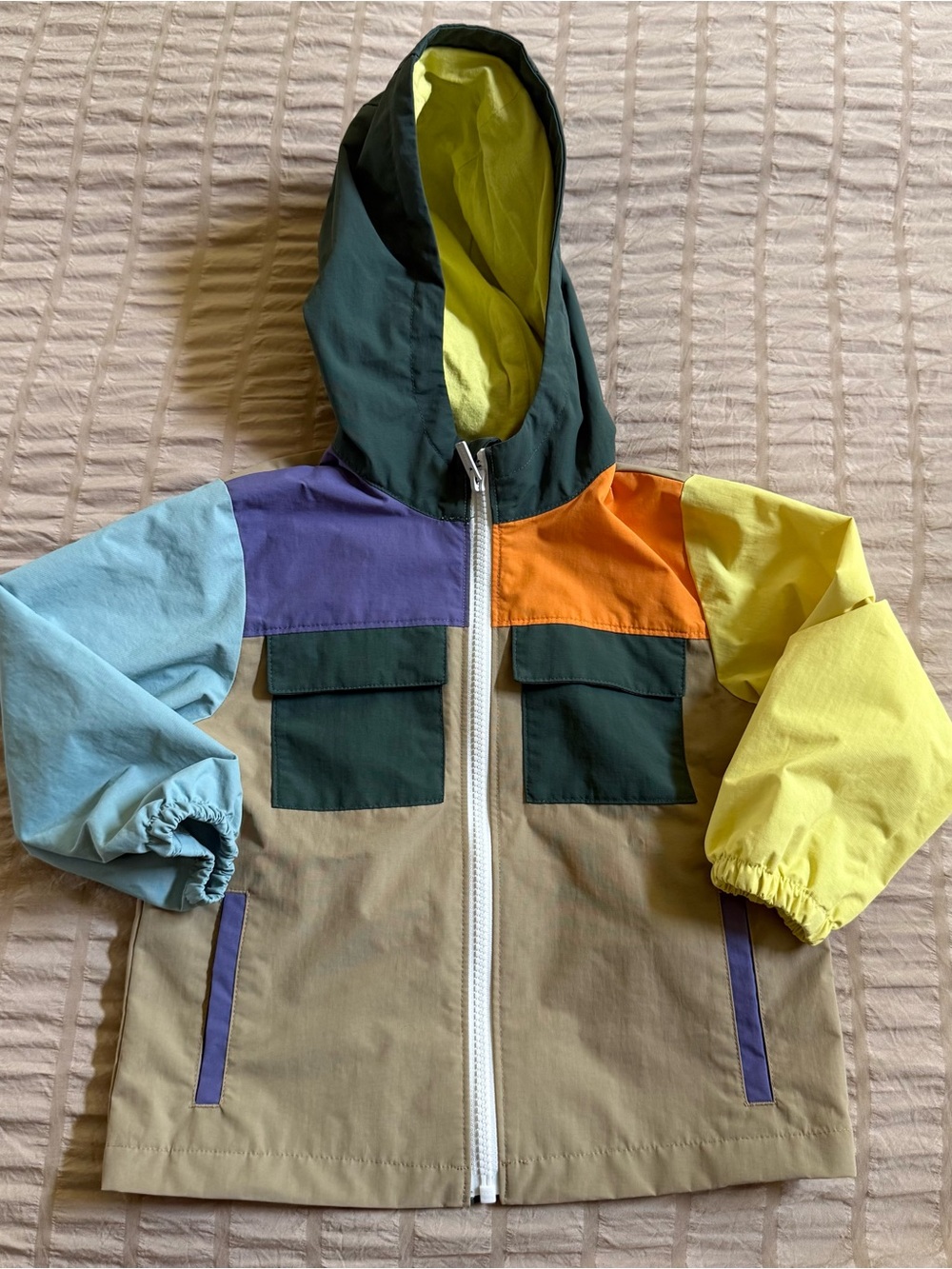Kids Colorblock Rain Jacket